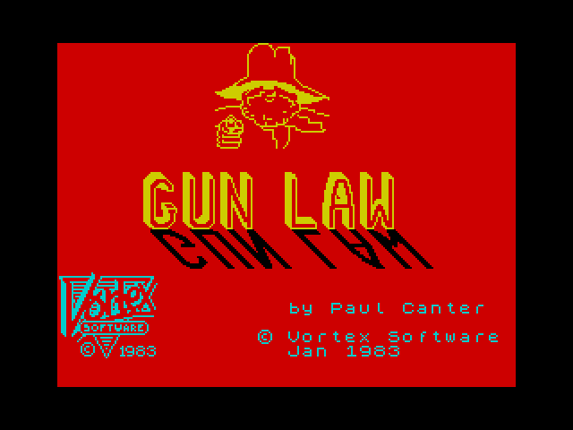 Gun Law title screen for ZX Spectrum